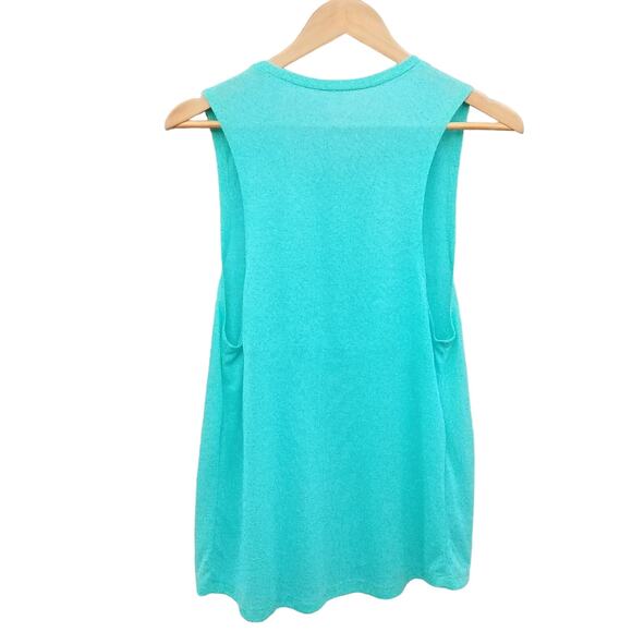 Turquoise Racerback Tank Top Small New! Dreamer - Picture 3 of 4